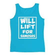 Bolly Physique - Will Lift For Samosas - Ladies' Tank (Silhouette Fit)