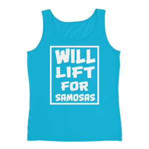 Bolly Physique - Will Lift For Samosas - Ladies' Tank (Silhouette Fit)