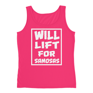 Bolly Physique - Will Lift For Samosas - Ladies' Tank (Silhouette Fit)