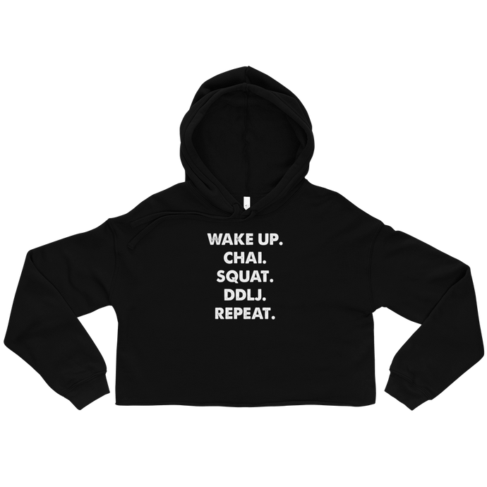 Bolly Physique - Wake Up & Repeat - Women's Crop Hoodie
