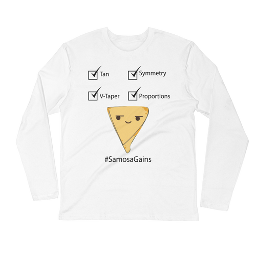 Bolly Physique - Samosa Gains - Long Sleeve Fitted Crew