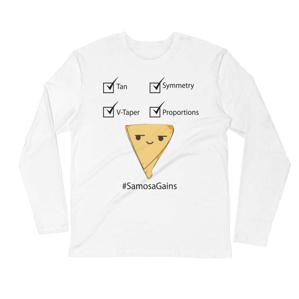 Bolly Physique - Samosa Gains - Long Sleeve Fitted Crew