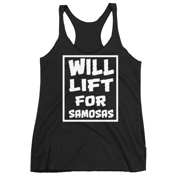 Bolly Physique - Will Lift For Samosas - Women's Racerback Tank