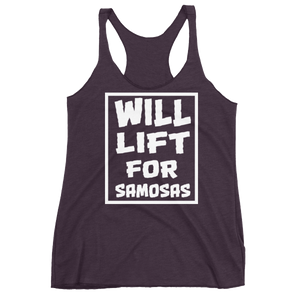 Bolly Physique - Will Lift For Samosas - Women's Racerback Tank