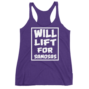 Bolly Physique - Will Lift For Samosas - Women's Racerback Tank