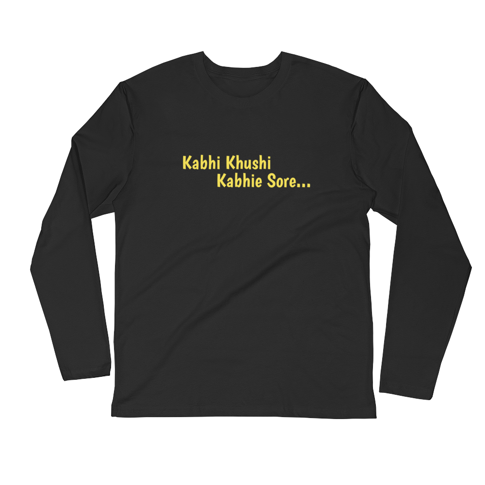 Bolly Physique - Kabhi Khushi Kabhie Sore - Long Sleeve Fitted Crew