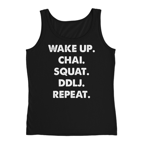 Bolly Physique - Wake Up & Repeat Ladies' Tank (Silhouette fit)