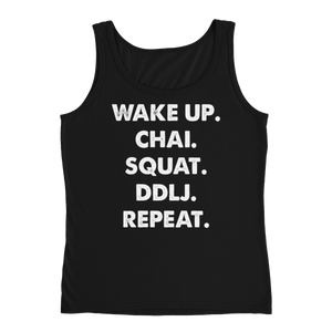 Bolly Physique - Wake Up & Repeat Ladies' Tank (Silhouette fit)