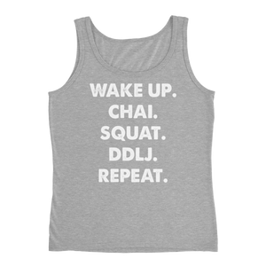Bolly Physique - Wake Up & Repeat Ladies' Tank (Silhouette fit)