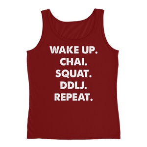 Bolly Physique - Wake Up & Repeat Ladies' Tank (Silhouette fit)