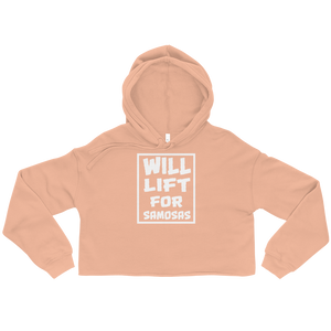 Bolly Physique - Will Lift for Samosas - Women's Crop Hoodie