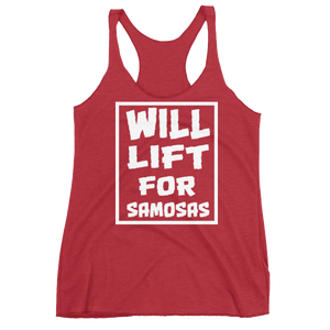 Bolly Physique - Will Lift For Samosas - Women's Racerback Tank