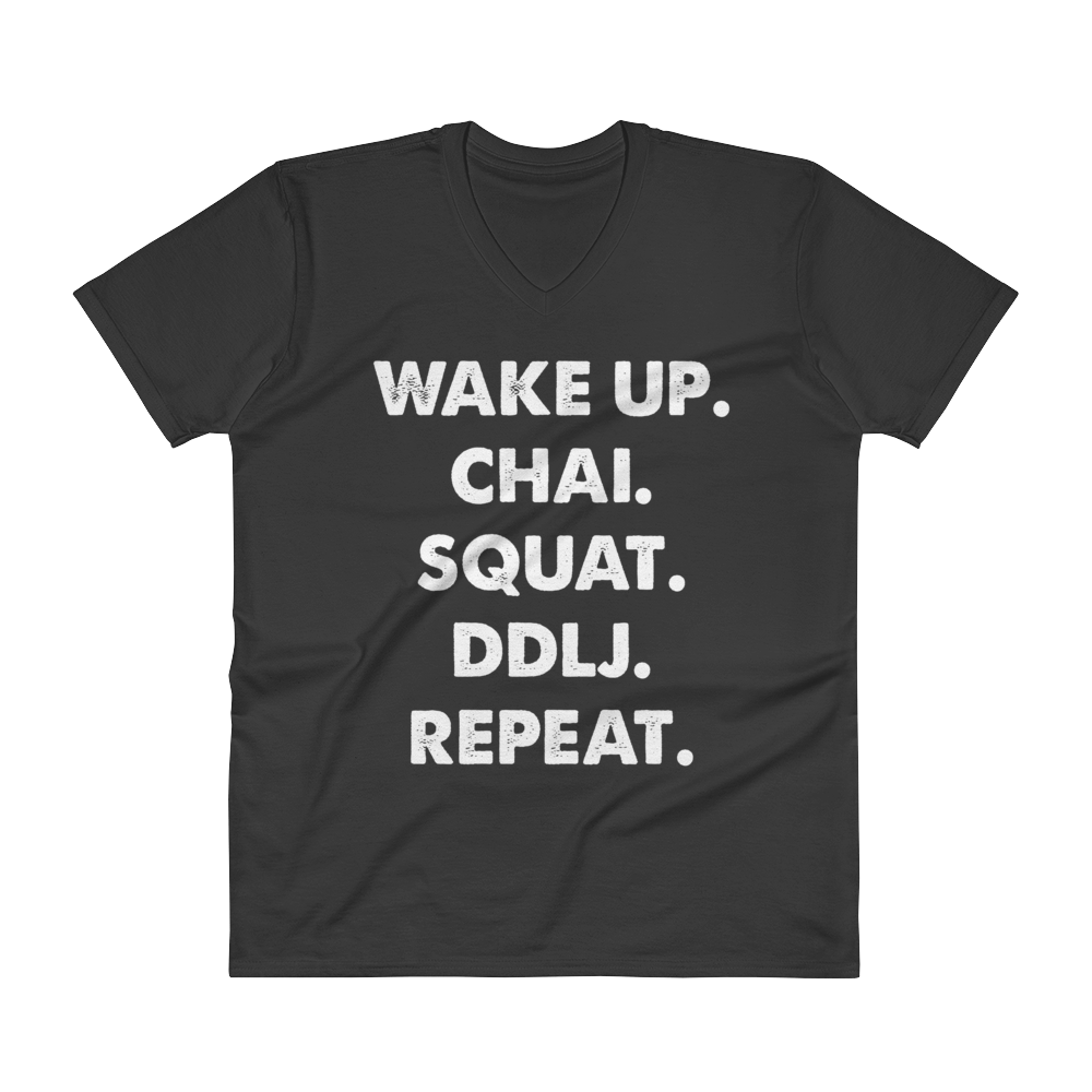 Bolly Physique - Wake Up & Repeat - V-Neck T-Shirt
