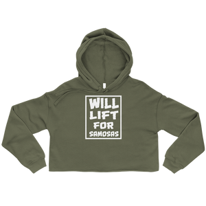 Bolly Physique - Will Lift for Samosas - Women's Crop Hoodie