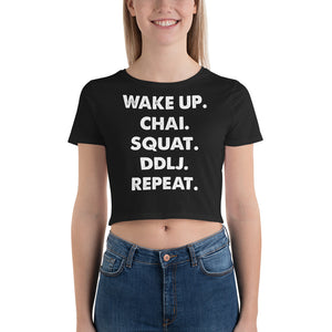 Bolly Physique - Wake Up & Repeat Women’s Crop Tee